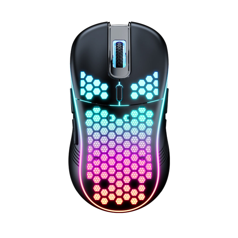 SA-1 Dual Mode Honeycomb Shell RGB Wireless Bluetooth Computer Gaming Mouse