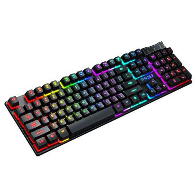 Gaming Usb Luminous Wired Keyboard Floating Manipulator 