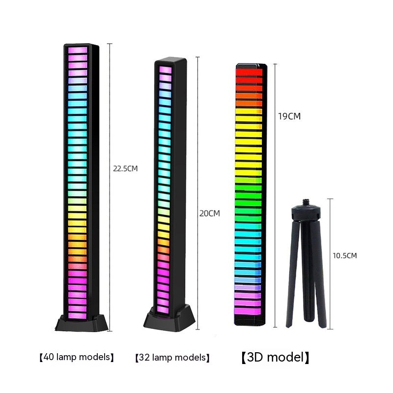 Led Sound Control Light Bar RGB Music USB Adjustabl Automotivo Strip For Automobiles Family Party